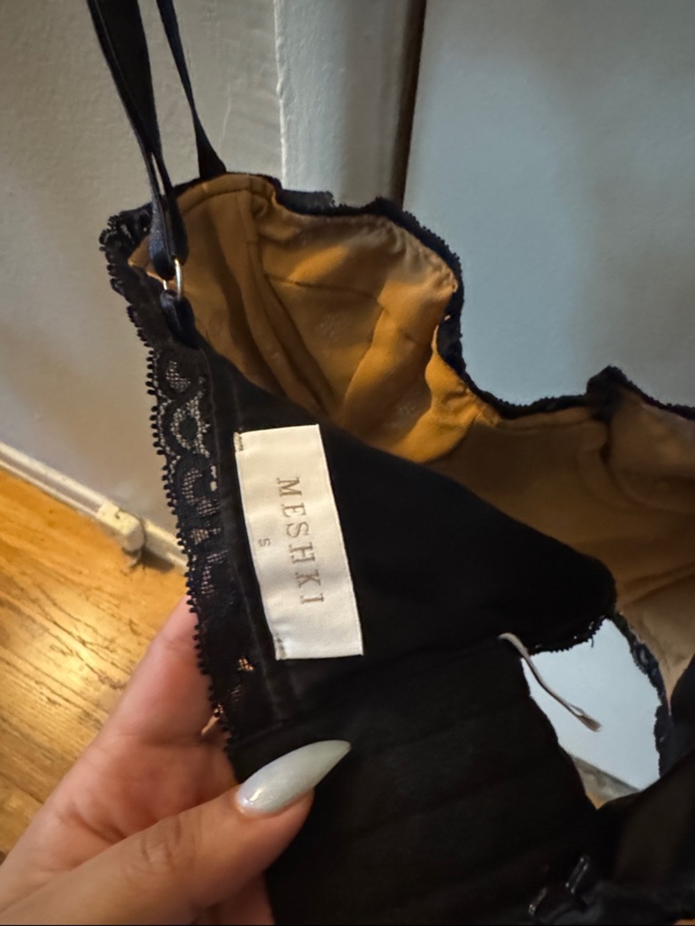 Black Lace Corset Crop Top - Picture 3 of 3